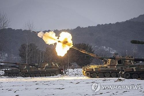 '맹호의 불꽃' K9A1 포탄사격 (출처=연합뉴스)