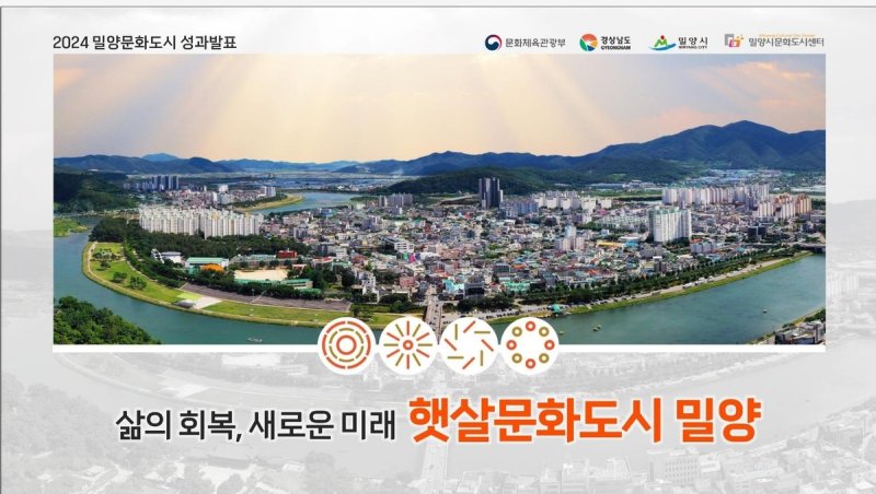 2024년도 밀양문화도시 성과발표 (출처=연합뉴스)