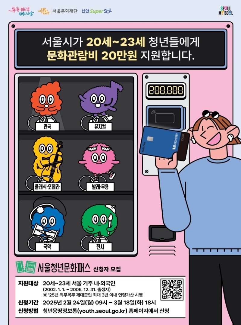 [서울=뉴시스] 서울청년문화패스. 2025.02.23. (자료=서울시 제공) *재판매 및 DB 금지