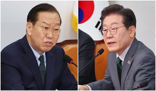 국민의힘 권영세 비상대책위원장(왼쪽)-더불어민주당 이재명 대표 (출처=연합뉴스)