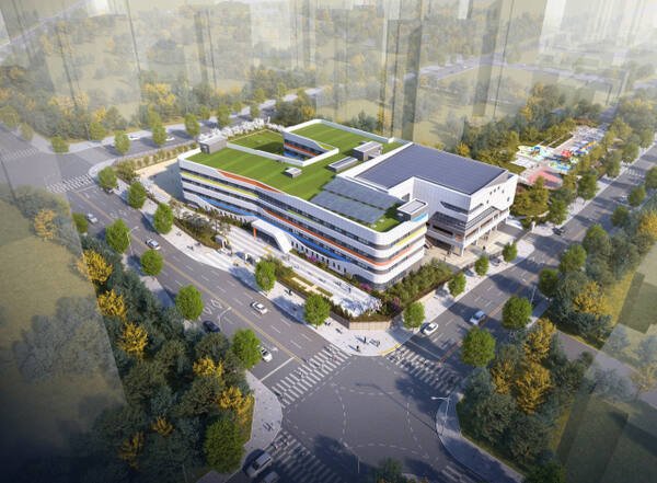 [의왕=뉴시스] 다음 달 개교하는 의왕 내손 중고등학교 조감도. (조감도=의왕시 제공).2025.02.24. photo@newsis.com