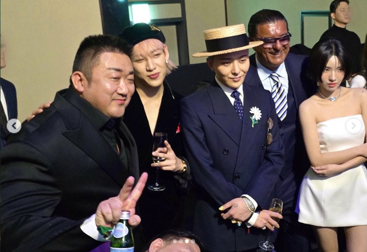 마동석, 지드래곤·뱀뱀·전소연 만났다…대세들의 아우라 [N샷]