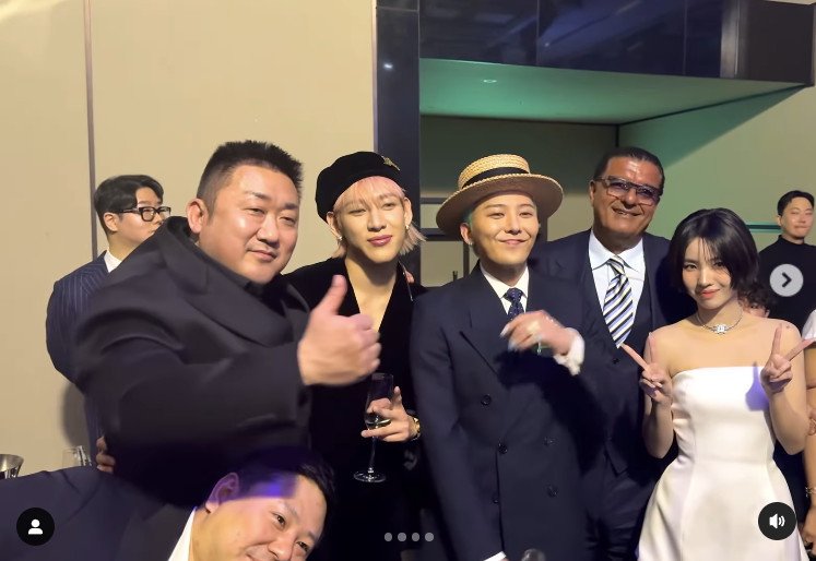 마동석, 지드래곤·뱀뱀·전소연 만났다…대세들의 아우라 [N샷]