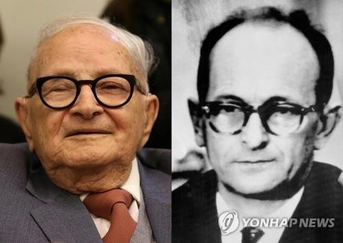 아돌프 아이히만(오른쪽)과 그를 체포한 모사드의 전직 요원 라피 에이탄 (출처=연합뉴스)
