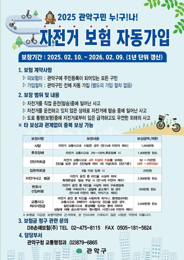관악구 구민 자전거보험 (출처=연합뉴스)