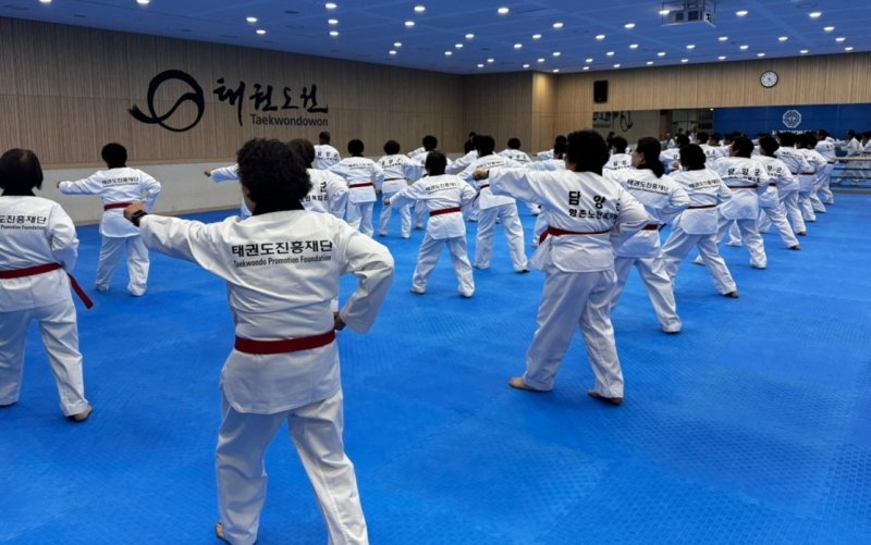 태권도 교실 참가자 수련 (출처=연합뉴스)