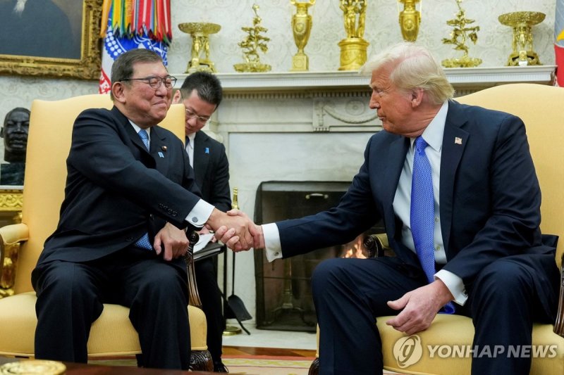 도널드 트럼프 미국 대통령과 이시바 시게루 일본 총리 (출처=연합뉴스)