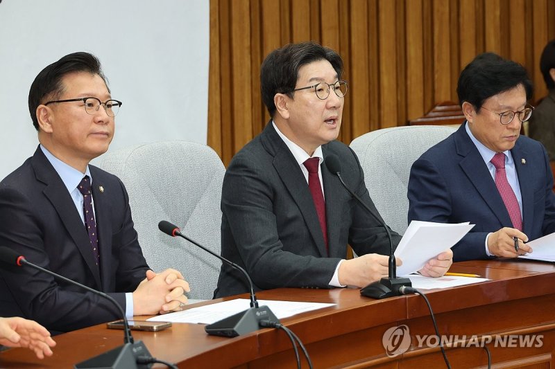 발언하는 권성동 원내대표 (출처=연합뉴스)