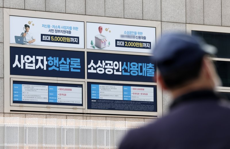 [서울=뉴시스] 김명년 기자 = 서울시내 한 시중은행 외벽에 대출 관련 안내문이 게시돼 있다. 2024.11.19. kmn@newsis.com