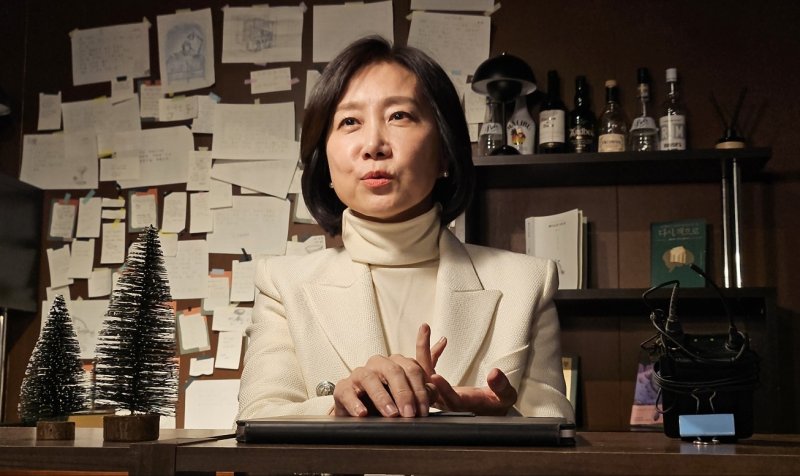 허은아 전 개혁신당 대표가 28일 대구 중구의 한 카페에서 기자들과 만나 질문에 답하고 있다. 2025.2.28/뉴스1 ⓒ News1 남승렬 기자