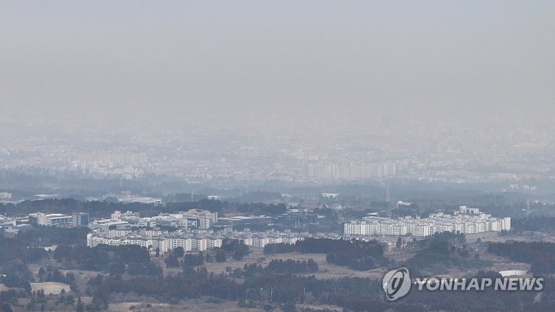 제주 초미세먼지 농도 '나쁨' (출처=연합뉴스)