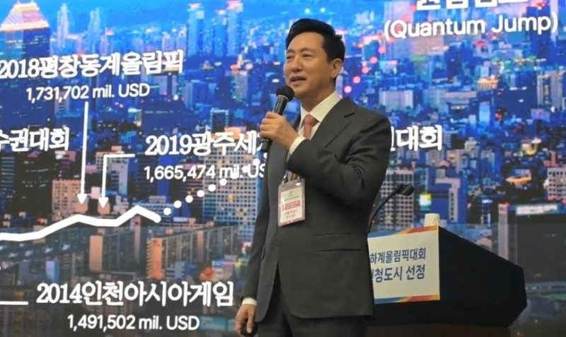 2036 올림픽 유치 신청도시 선정 PT에 나선 오세훈 서울시장 (출처=연합뉴스)