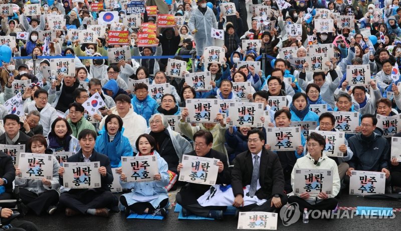 야 5당, 탄핵 촉구 집회 (출처=연합뉴스)