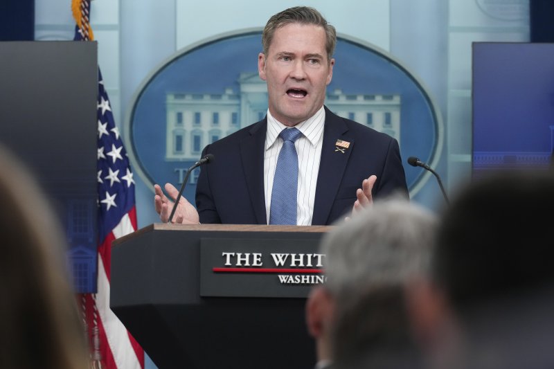 [워싱턴=AP/뉴시스]마이크 왈츠 백악관 국가안보보좌관이 지난달 20일(현지 시간) 백악관 브리핑에서 발언하고 있다. .2025.03.03.