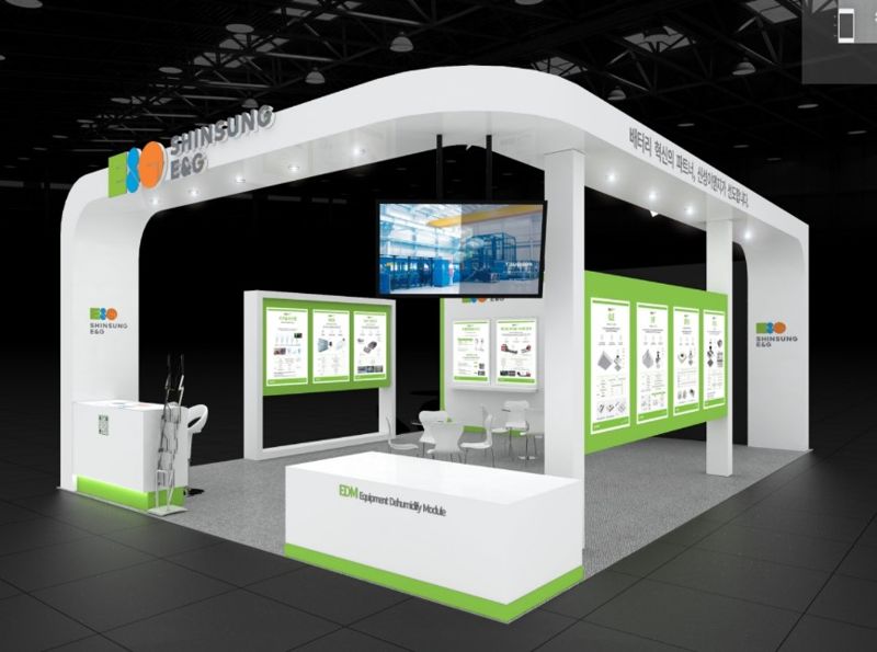 신성이엔지 인터배터리 2025 부스 조감도. 신성이엔지 제공