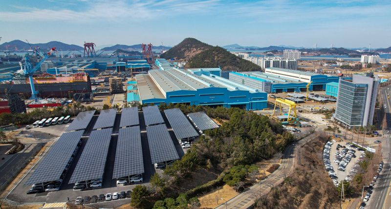 '친환경 에너지 효율 증대 박차'...HD현대삼호, 태양광 발전설비 구축