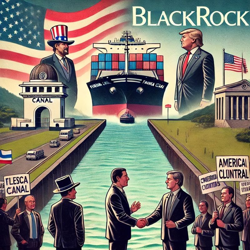 미국의 세계적 자산운용사 블랙록이 파나마 운하 운영권을 4일(현지시간) 확보했다. 이미지=DALL·E 3 생성