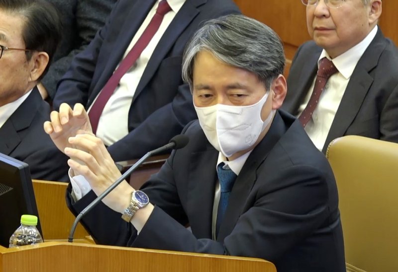 조지호 경찰청장이 20일 서울 종로구 헌법재판소 대심판정에서 열린 윤석열 대통령 탄핵심판 10차 변론에서 증인으로 출석해 발언하고 있다. (헌법재판소 제공. 재판매 및 DB 금지) 2025.2.20/뉴스1