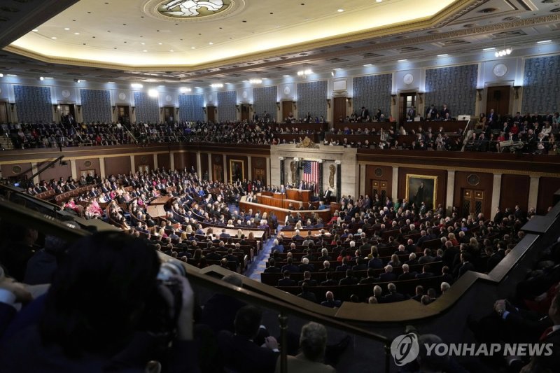 의회 연설하는 트럼프 대통령 (출처=연합뉴스)