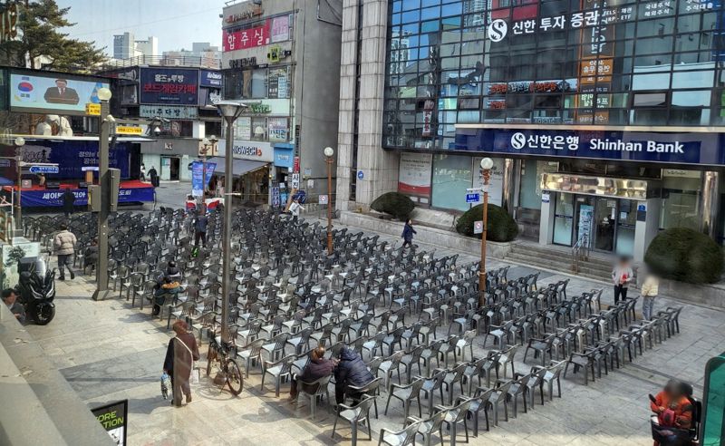 8일 오후 2시부터 윤석열 토토 커뮤니티 탄핵 반대 집회가 열리는 경기 의정부역 일대 광장. 사진=김경수 기자