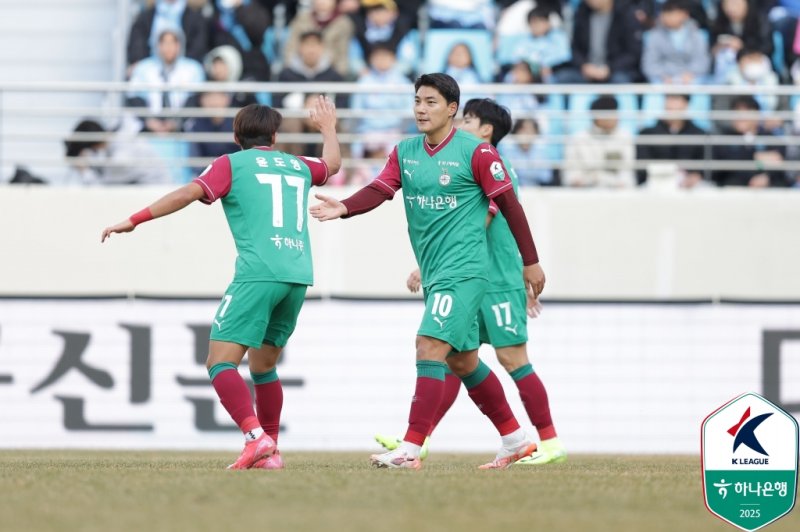 [서울=뉴시스]K토토 사이트 추천1 대전 주민규 4호골. (사진=한국프로축구연맹 제공)