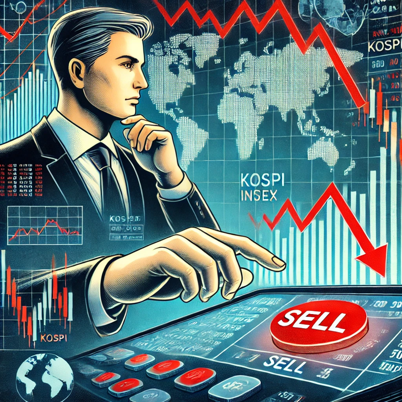 chat GPT가 생성한 코스피에서 외국인이 매도하는 모습. chat GPT 제공