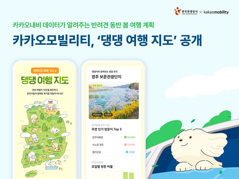 "반려견과 '댕댕 여행 지도'보고 봄여행 떠나세요"