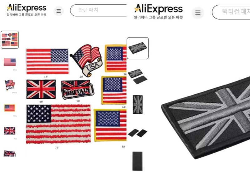 알리&middot;테무서 '태극기' 검색하니 …'벚꽃 배경 태극기'도