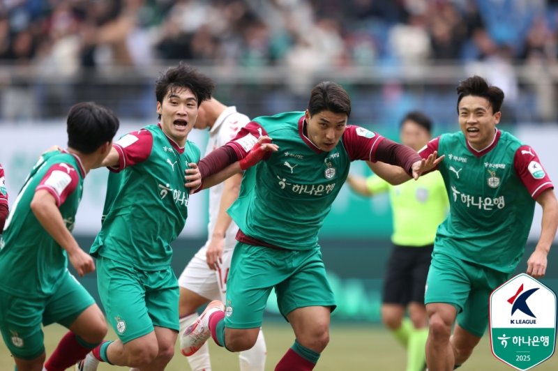 [서울=뉴시스]K리그1 대전 주민규 결승골. (사진=한국프로축구연맹 제공)