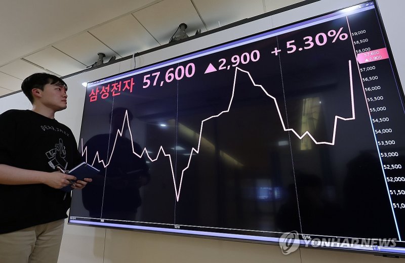 삼성전자 5% 상승 마감 (출처=연합뉴스)