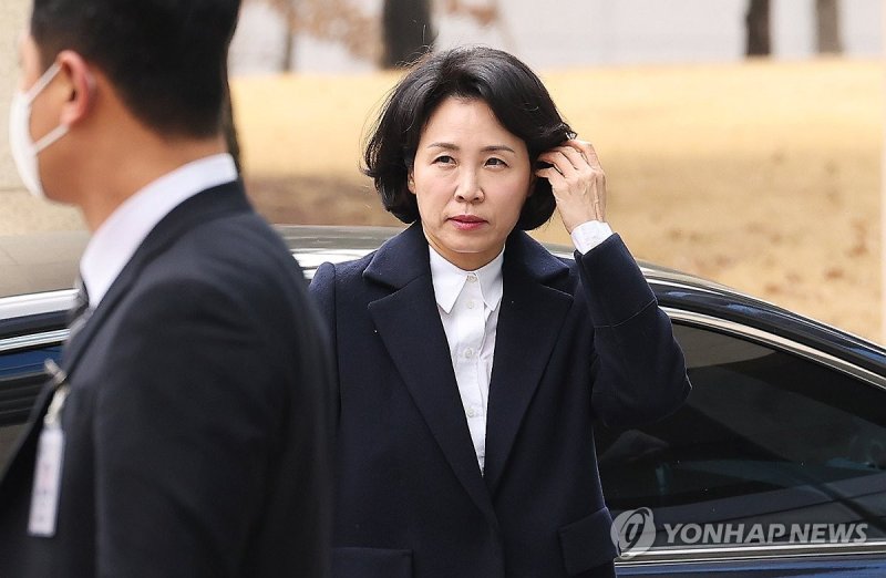 항소심 첫 공판 출석하는 김혜경 씨 (출처=연합뉴스)