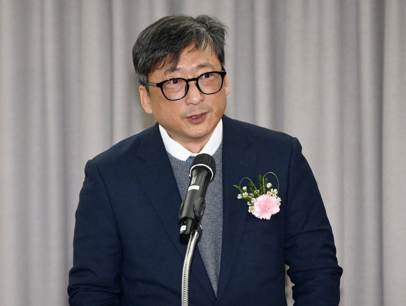 취임사하는 우정식 회장. (출처=연합뉴스)