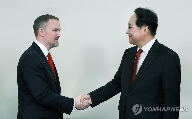 산업부, 미국 무역대표부(USTR) 대표 면담 (출처=연합뉴스)