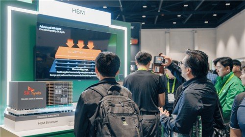 'GTC 2025'에 조성된 SK하이닉스 HBM 전시공간 (출처=연합뉴스)
