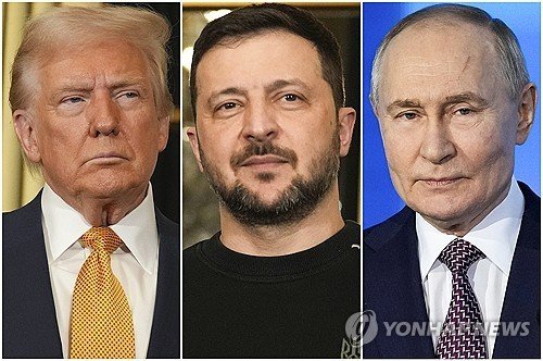 트럼프, 젤렌스키, 푸틴 (출처=연합뉴스)