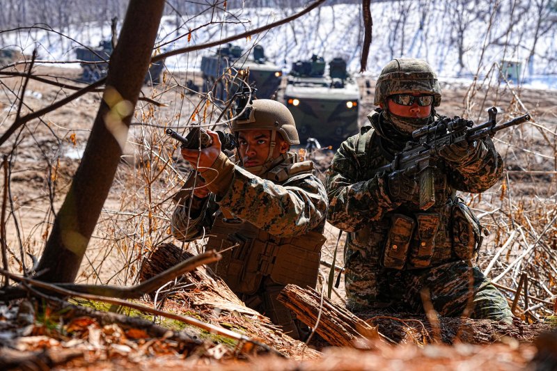 한미 해병대 "공중 돌격 등 연합 제병협동 종합훈련 실시"