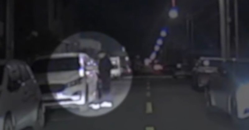[군산=뉴시스] 지난 20일 새벽 시간대 전북 군산시 조촌동 주택가에서 차 문을 열어보며 차량털이를 시도하던 20대의 모습. 그는 인근을 순찰 중이던 군산서 경장지구대 대원들에 의해 붙잡혔다. (사진=전북경찰청 제공) 2025.03.21. photo@newsis.com *재판매 및 DB 금지