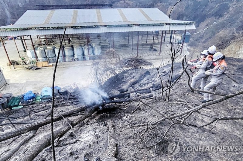 울산 울주군 온양읍 산불 현장 (출처=연합뉴스)