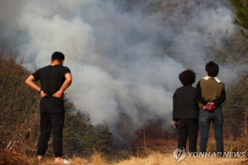 산불 덮친 산청군 마을 (출처=연합뉴스)