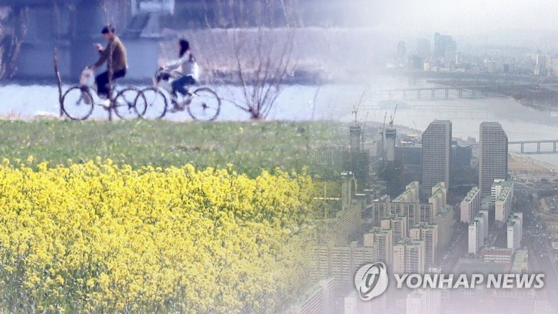 포근한 날씨…미세먼지 주의 (CG) (출처=연합뉴스)