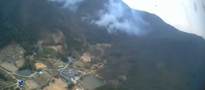 경남 김해 한림면 산불.(산림청 제공. 재판매 및 DB금지.)