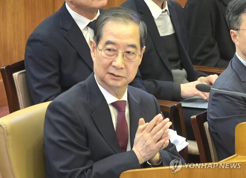 한덕수 총리, 윤 대통령 탄핵심판 증인 출석 (출처=연합뉴스)