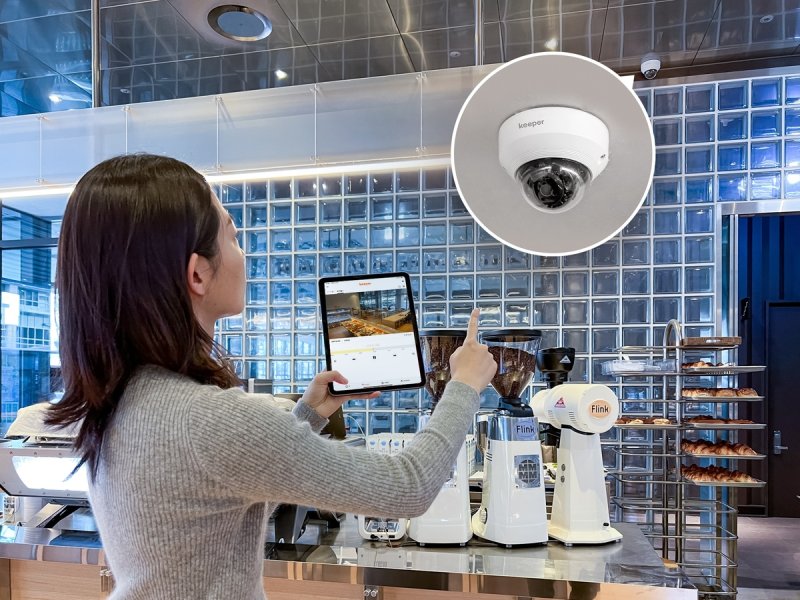 카페에 설치된 키퍼 서비스 시연 모습 (출처=연합뉴스)