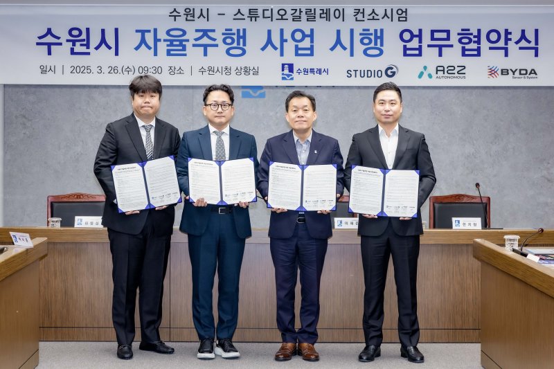 [수원=뉴시스] 업무협약. (사진=수원시 제공) 2025.03.26. photo@newsis.com *재판매 및 DB 금지