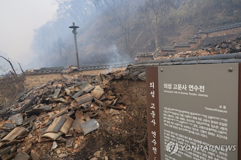 사라져버린 고운사의 보물 (출처=연합뉴스)