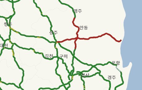 통행이 차단된 고속도로 구간 (출처=연합뉴스)