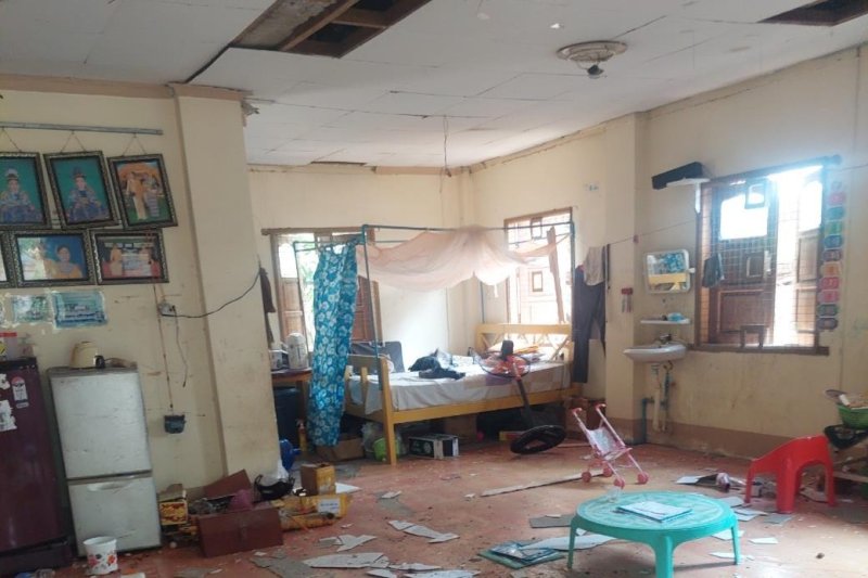 파손된 주택 (출처=연합뉴스)