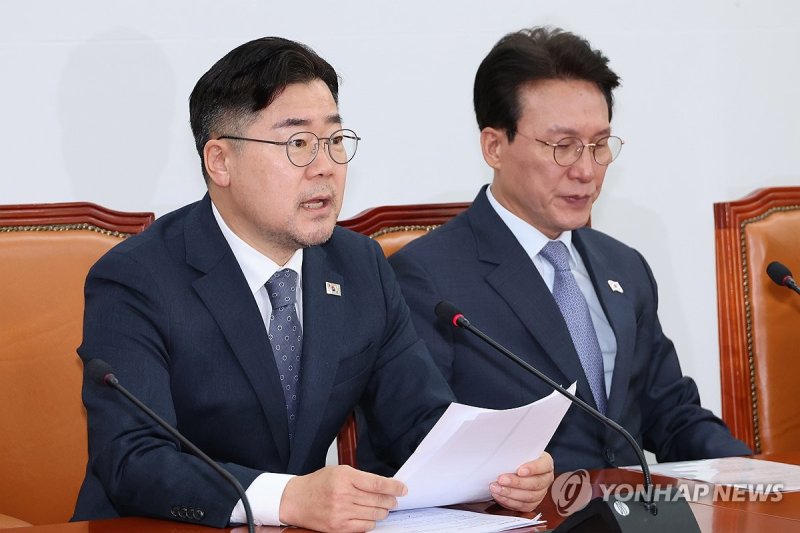 마은혁 재판관 임명 촉구하는 박찬대 원내대표 (출처=연합뉴스)
