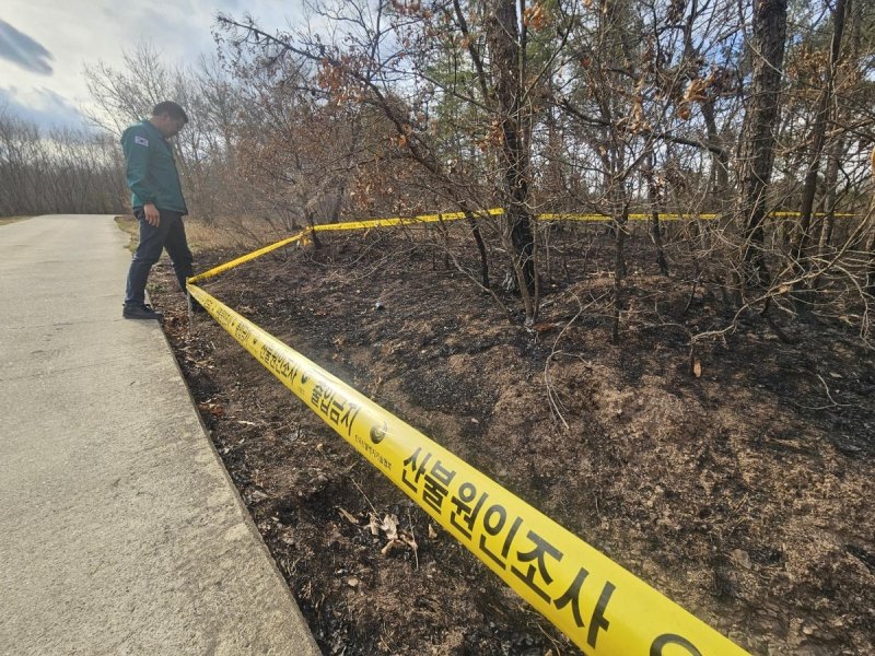 산불 현장 확인하는 의성군 공무원 (출처=연합뉴스)