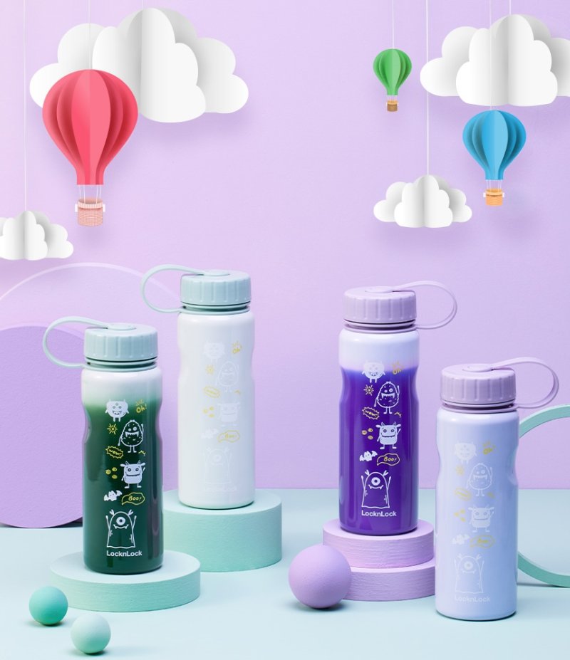 [서울=뉴시스] 락앤락, 스쿨핏 스위치 컬러 스테인리스 물병. (사진= 락앤락 제공)